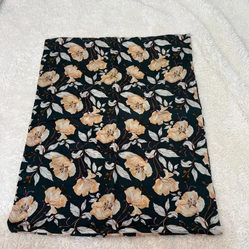 Mulberry Silk Floral Green Pillowcase Indie Boho Luxury Soft Bedtime Chic Glam